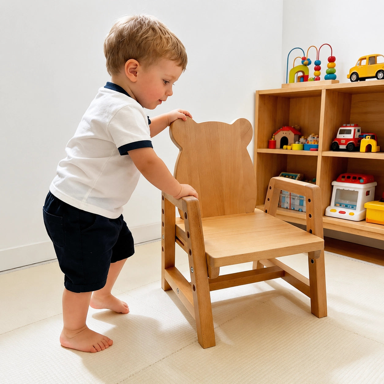 Adjustable Toddler Chair, Solid Beech Wood - Image 3