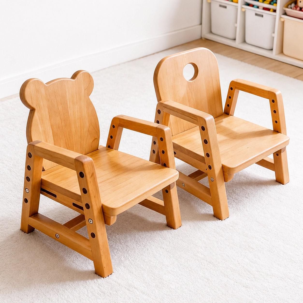 Adjustable Toddler Chair, Solid Beech Wood - Image 2