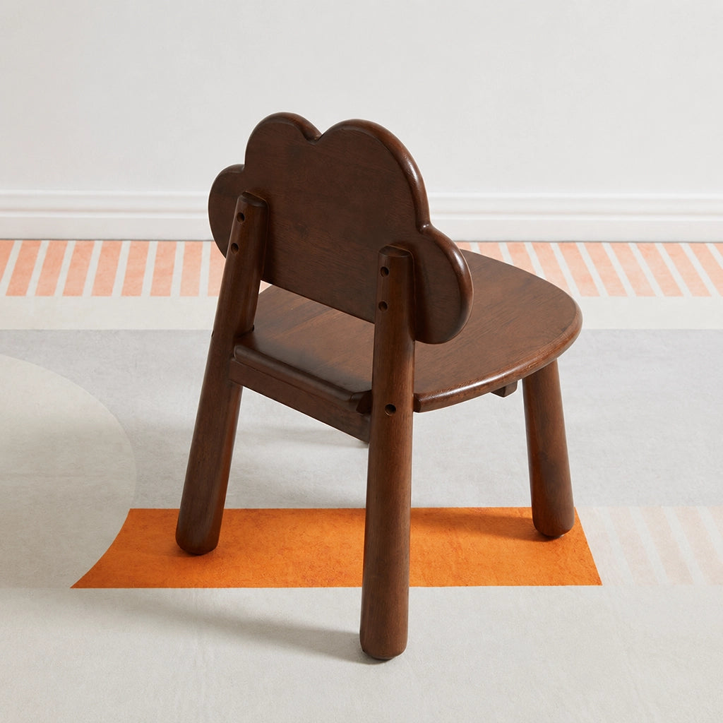 Cute Backrest Toddler Chair, Solid Rubber Wood - Image 3