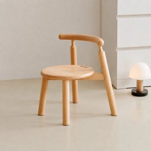 Curved Backrest Toddler Chair, Solid Beech Wood